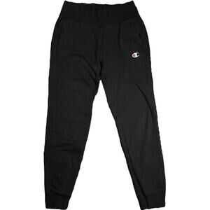 Champion Small Y2K Streetwear Reverse Weave Joggers Black Athletic Tapered